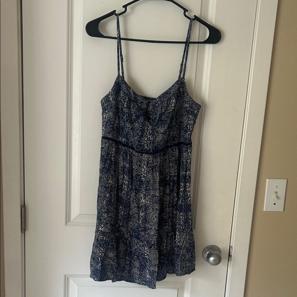 Francesca's Collections Blue Printed Mini Dress
